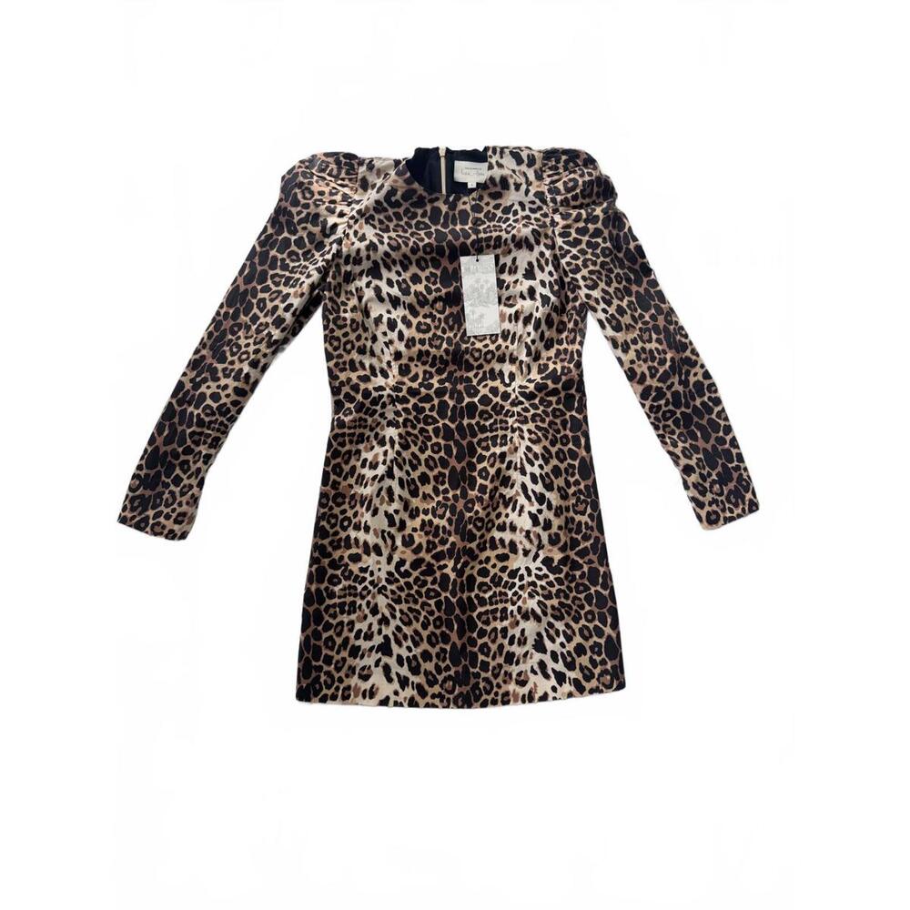 Tuckernuck x India Hicks Domino Mini Shift Dress Leopard Print NWT Sz Sm